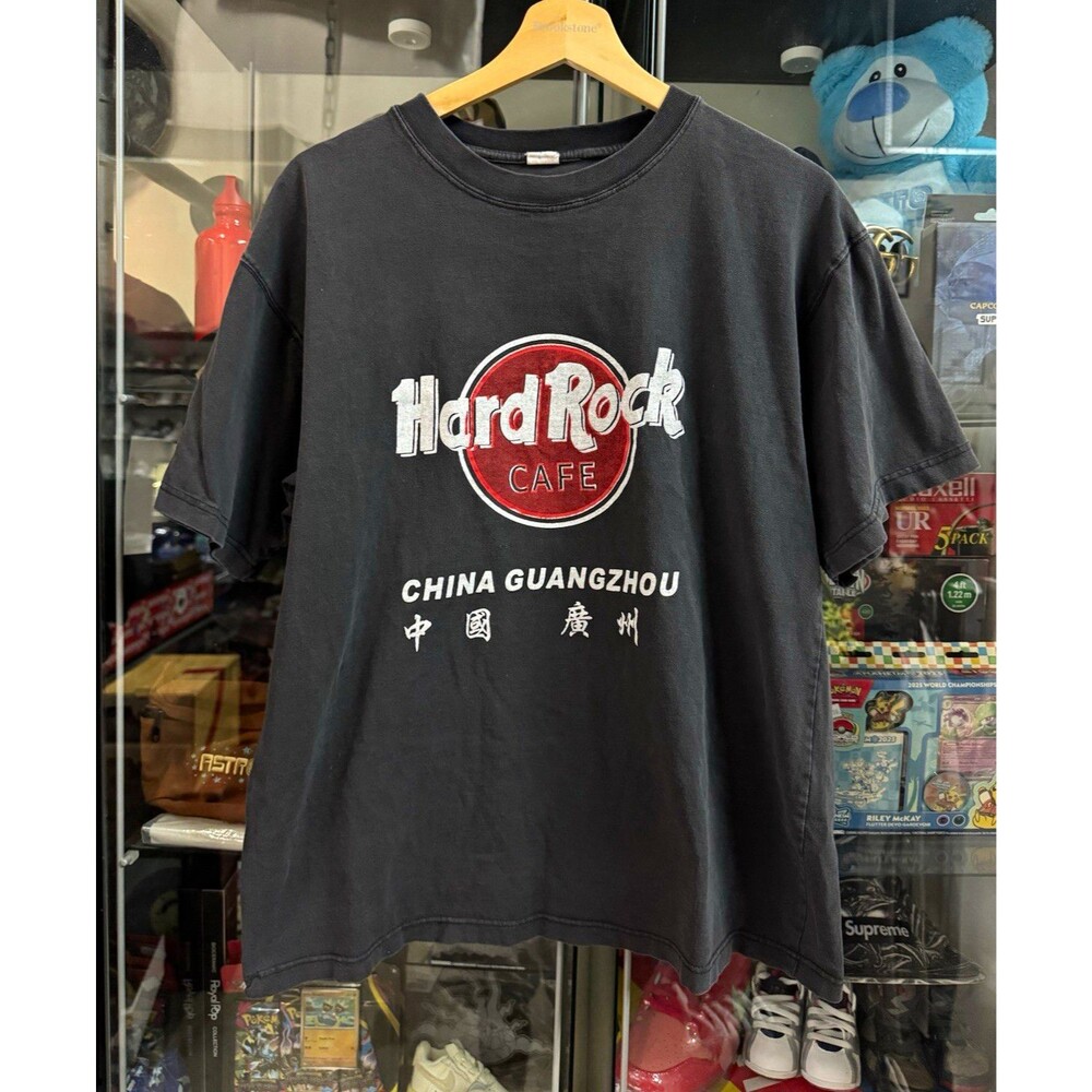 Vintage Hard Rock Cafe Guangzhou China Black Tee Sz L